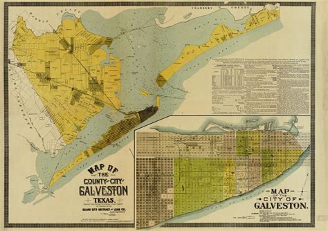 Map of the county and city of Galveston, Texas | Library of Congress