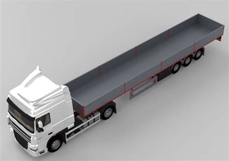 BIM Objects - Free Download! Trucks and Buses 3D - Tractor Unit trailer ...