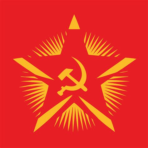 illustration in communist style in red and yellow colors 18849196 ...