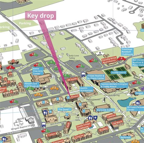 Wingate University Campus Map - Map Of Rose Bowl