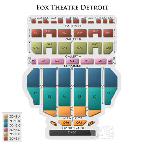 Fox Theatre Detroit Tickets â?? Fox Theatre Detroit Seating Chart