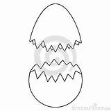 Cracked eggshell Sketch Two Shells Chicken Egg Vector Illustration  sketch template