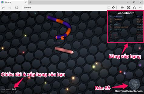 Chơi game Rắn săn mồi Slither.io Online, vui vẻ, gây nghiện