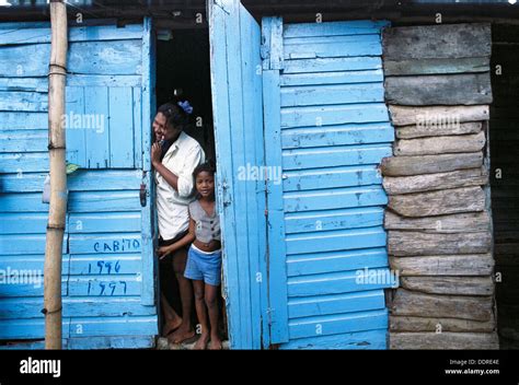 Village in Cibao valley. Santo Domingo, Dominican Republic Stock Photo ...