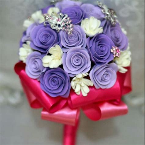 Handcrafted Clay Flowers Bouquet, Women's Fashion on Carousell