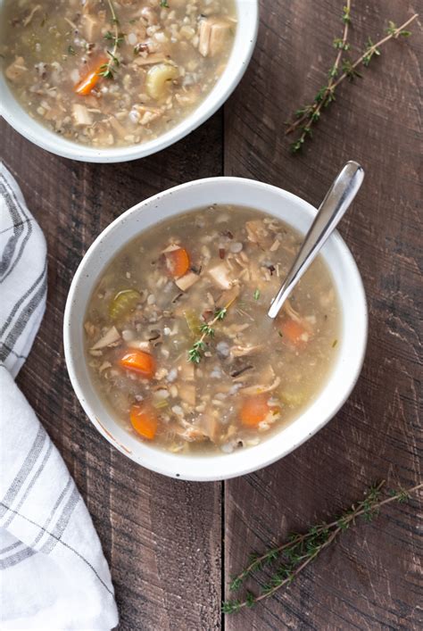 Slow Cooker Turkey Wild Rice Soup - Flavor the Moments