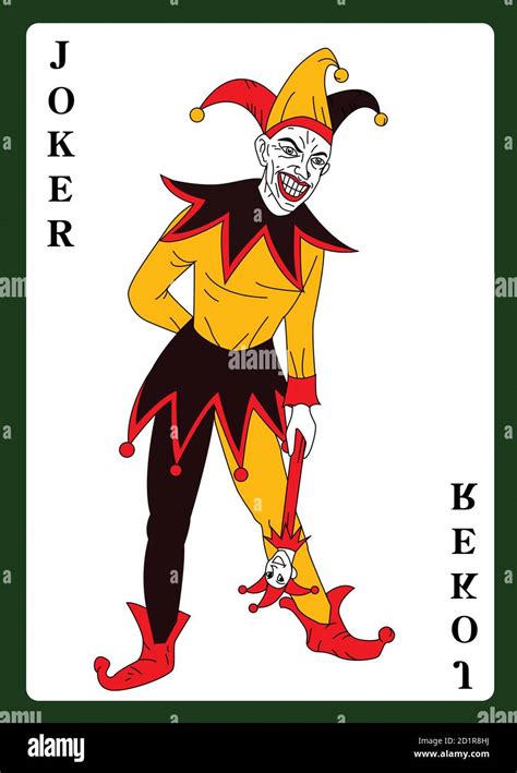 Joker in colorful costume playing card Stock Vector Image & Art - Alamy