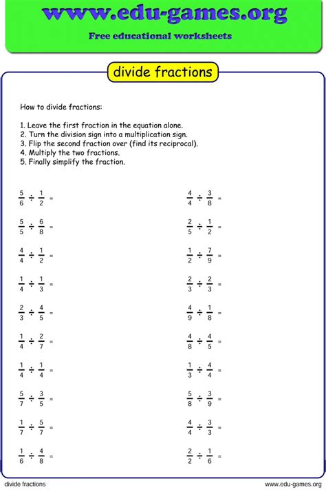 Multiplying Fractions Worksheet 5th Grade