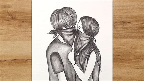 Anime Couple Hugging Drawings In Pencil