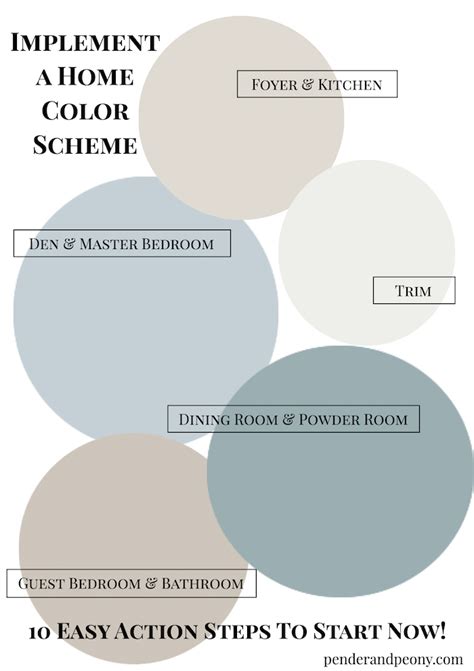 10 Action Steps to Implement a Home Color Scheme - Pender & Peony - A Southern Blog