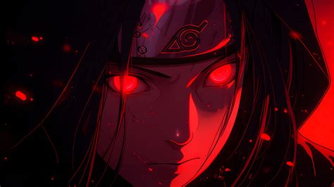 Uchiha Itachi 4K Wallpaper - Glowing Eyes HD Desktop Wallpaper