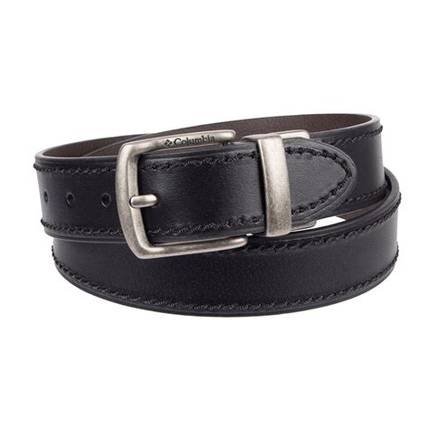 Columbia - Men's Columbia Elevated Leather Reversible Casual Belt Black Brown - Walmart.com ...