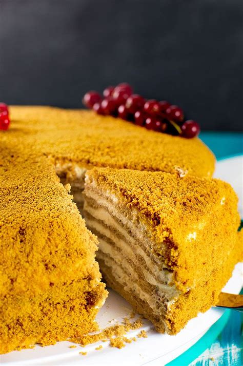 HONEY CAKE RECIPE | Chefjar | Recipe | Honey cake recipe, Russian honey cake, Cake recipes