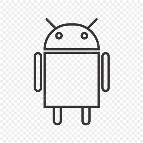 Android Logo Vector Design Images, Android Logo Line Black Icon ...