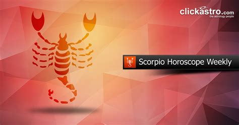 Scorpio Weekly Horoscope : Weekly Predictions - Love, Career