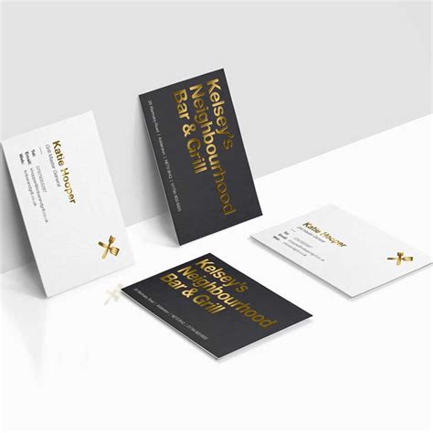 Foil Business Cards - Worksheets Library