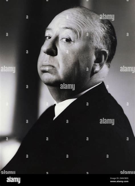 The master of suspense, Alfred Hitchcock, portrait, 1950s Stock Photo ...