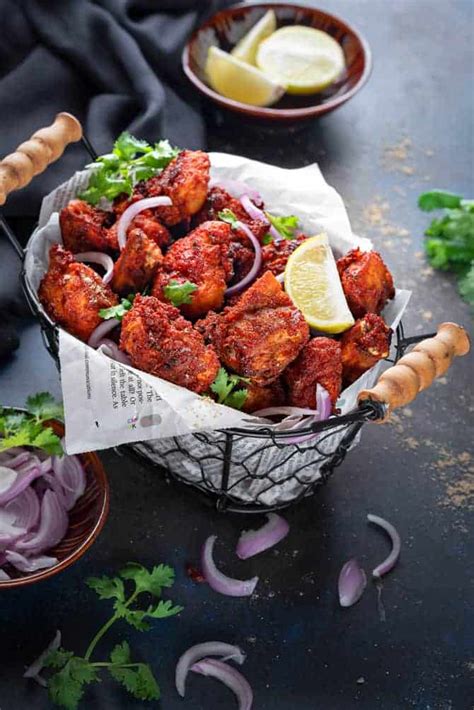 Spicy Chicken Fry Recipe (Crispy Kababs) - Cubes N Juliennes