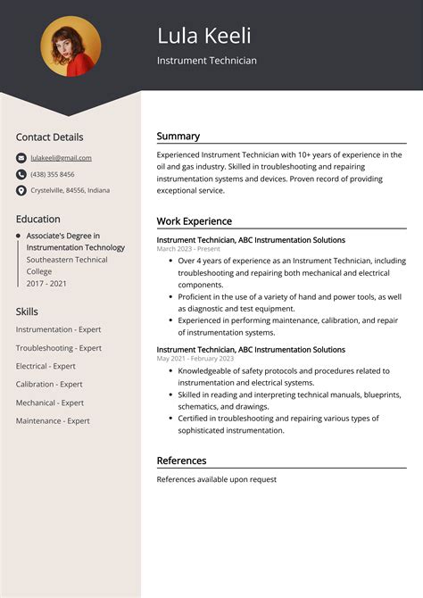 Instrument Technician Resume: Sample & Guide [Entry Level + Senior Jobs]