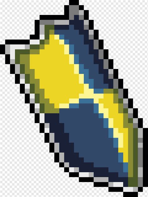 Pixel art knight shield for game, png | PNGWing
