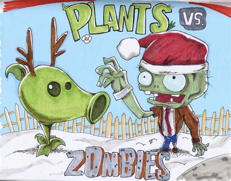 Plants vs. Zombies Christmas by cr0ssb0x on DeviantArt