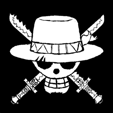 Straw Hat Logo Black And White - One Piece Straw Hat Logo Posted By ...