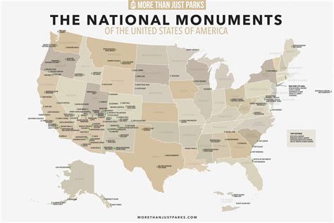 COMPLETE List of National Monuments (Printable Map + By State)