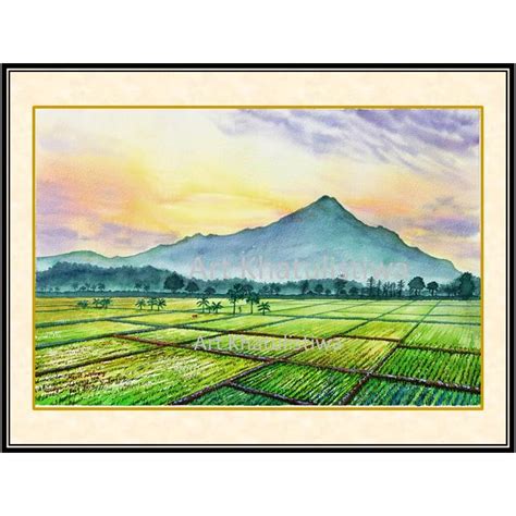 Title : Lukisan Gunung Welirang, Lukisan Jawa Timur, Lukisan Alam Indonesia, "Mount Welirang ...