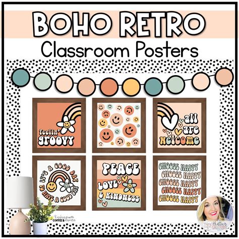 Retro Classroom Decor Boho Printable Posters | Made By Teachers