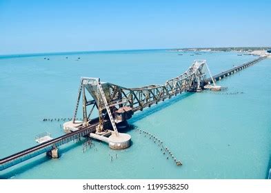 Rameshwaram Sea Bridge Setu Samudram India Stock Photo 1199538250 ...