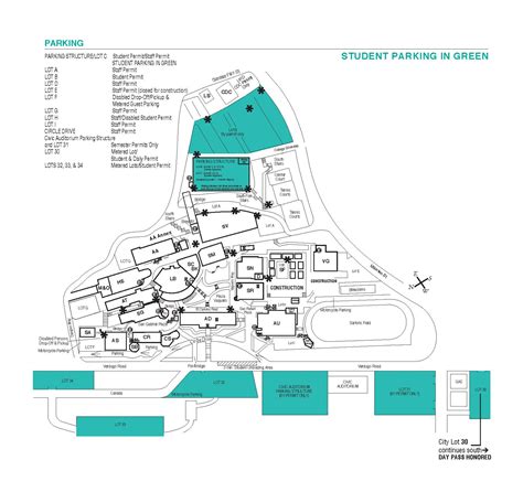 Student Parking Map | Glendale Community College