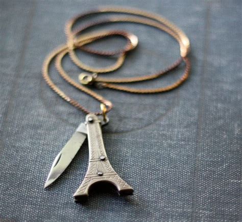 Vintage Eiffel Tower Pocket Knife Necklace | 33 Insanely Clever Pieces ...