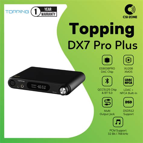 Promo Topping DX7 Pro+ / Pro Plus Bluetooth 5.1 Hi-Res Decoder ...