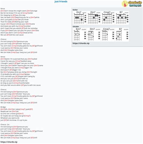 Chord: Just Friends - tab, song lyric, sheet, guitar, ukulele | chords.vip