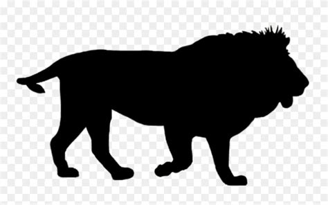 8+ Lion Silhouette - View: Lion Wildlife Black And White PNG Clip Art Images