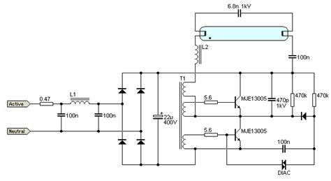 fluorescent ballast circuit diagram - Wiring Diagram and Schematics