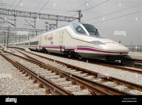 Ave Talgo Renfe. Spain railway. High speed train Stock Photo - Alamy