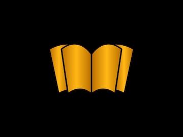 Premium Vector | Gold book logo on a black background