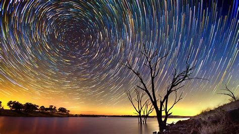 Stunning photographs of star trails over outback Australia