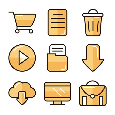 interface internet web technology digital icons set 2555816 Vector Art ...