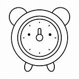 Alarm Clock Vector Coloring Page For Kids Line Art Drawing  Premium AI sketch template