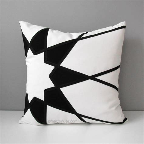 Decorative Black & White Outdoor Pillow Cover Modern - Etsy