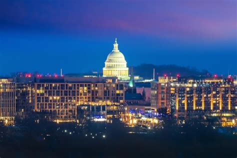 Premium Photo | Washington DC city skyline at twilight