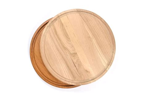 Small Round Wood Cutting Board with Juice Groove