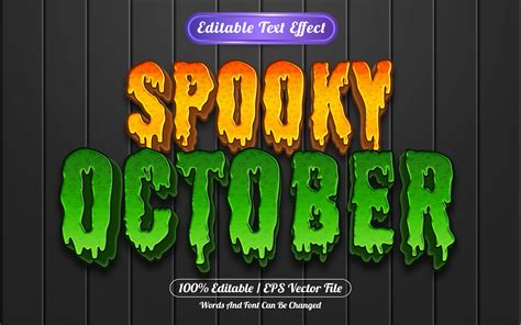 Spooky October Text Effect Graphic by Work 19 Studio · Creative Fabrica