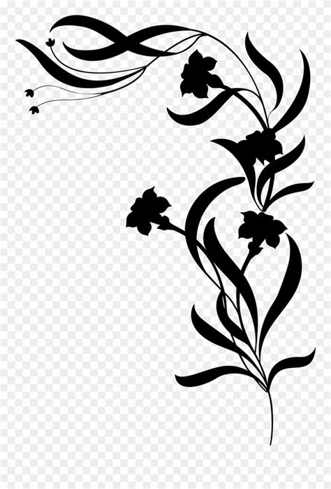 Flower Vine Silhouette Png Clipart | Flower vine tattoos, Flower ...