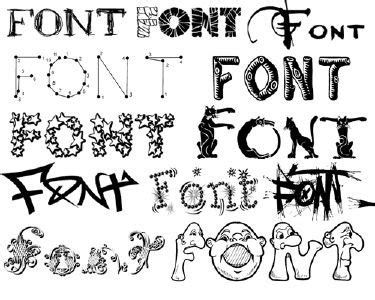 10 Creative Fonts For Word Images - Creative Word Font Alphabets, Sans ...