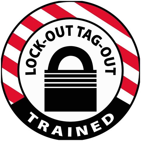 Lockout-Tagout Trained (With Graphic) | 2" Circle | Pressure Sensitive ...