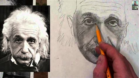 How to Draw Albert Einstein Step by Step Drawing Tutorial - YouTube