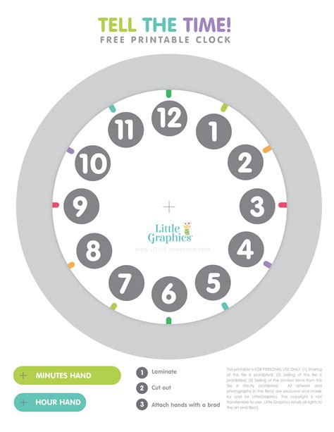 Free Printable Clock | Little Graphics